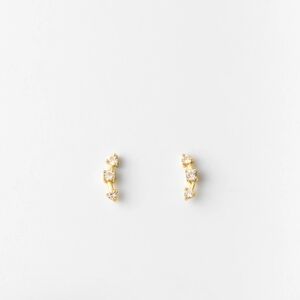 Astra White Sapphire Bar Studs